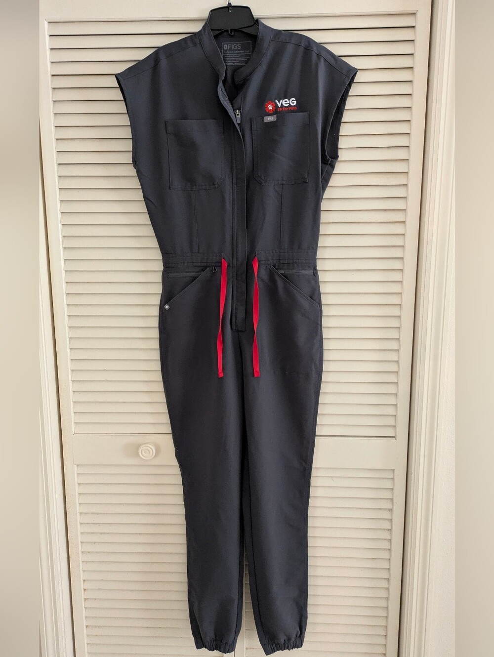 Rafaela Jogger ScrubJumpsuit Charcoal Small Tall